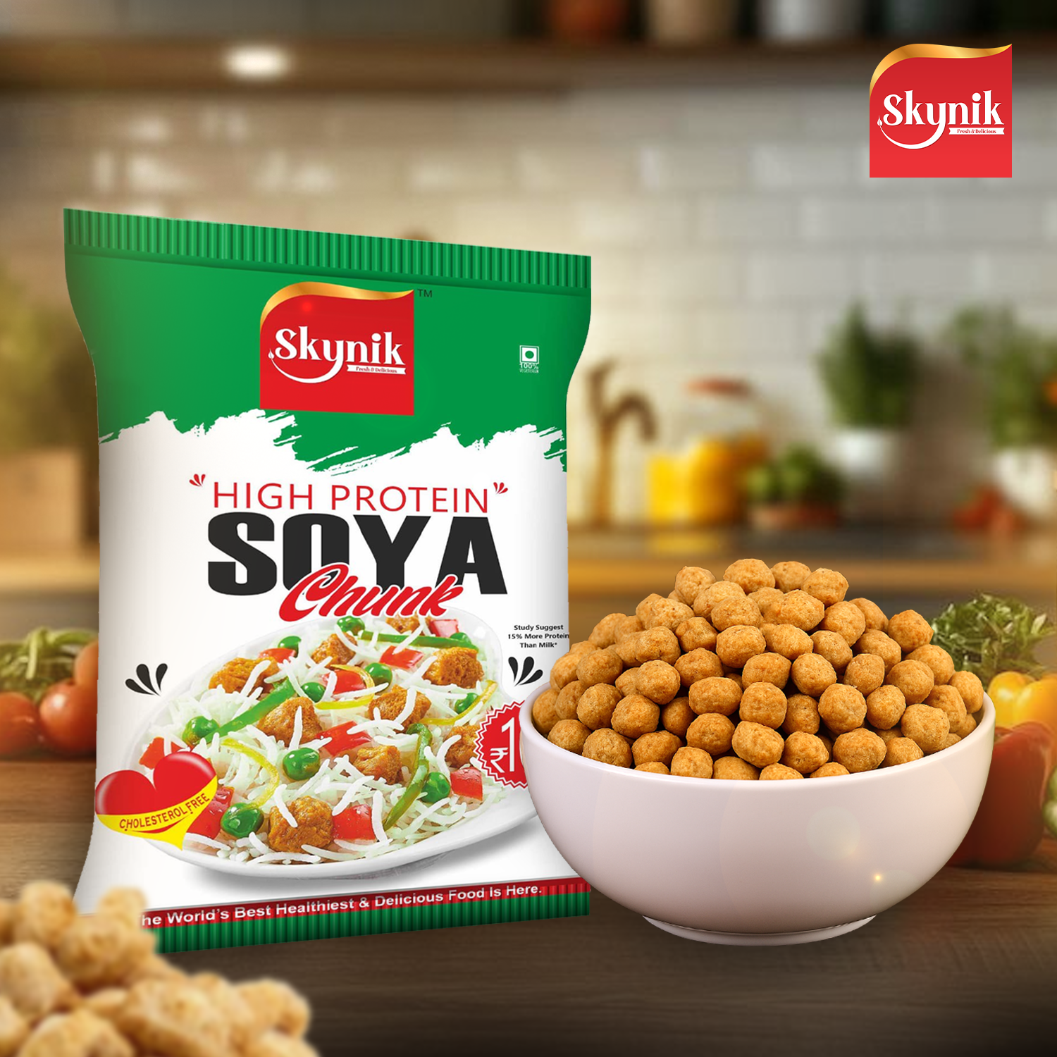 Skynik Soya Chunks (Badi)